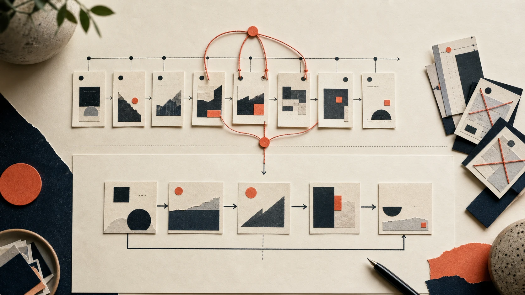 Paper build-log entries feeding into a revised product roadmap